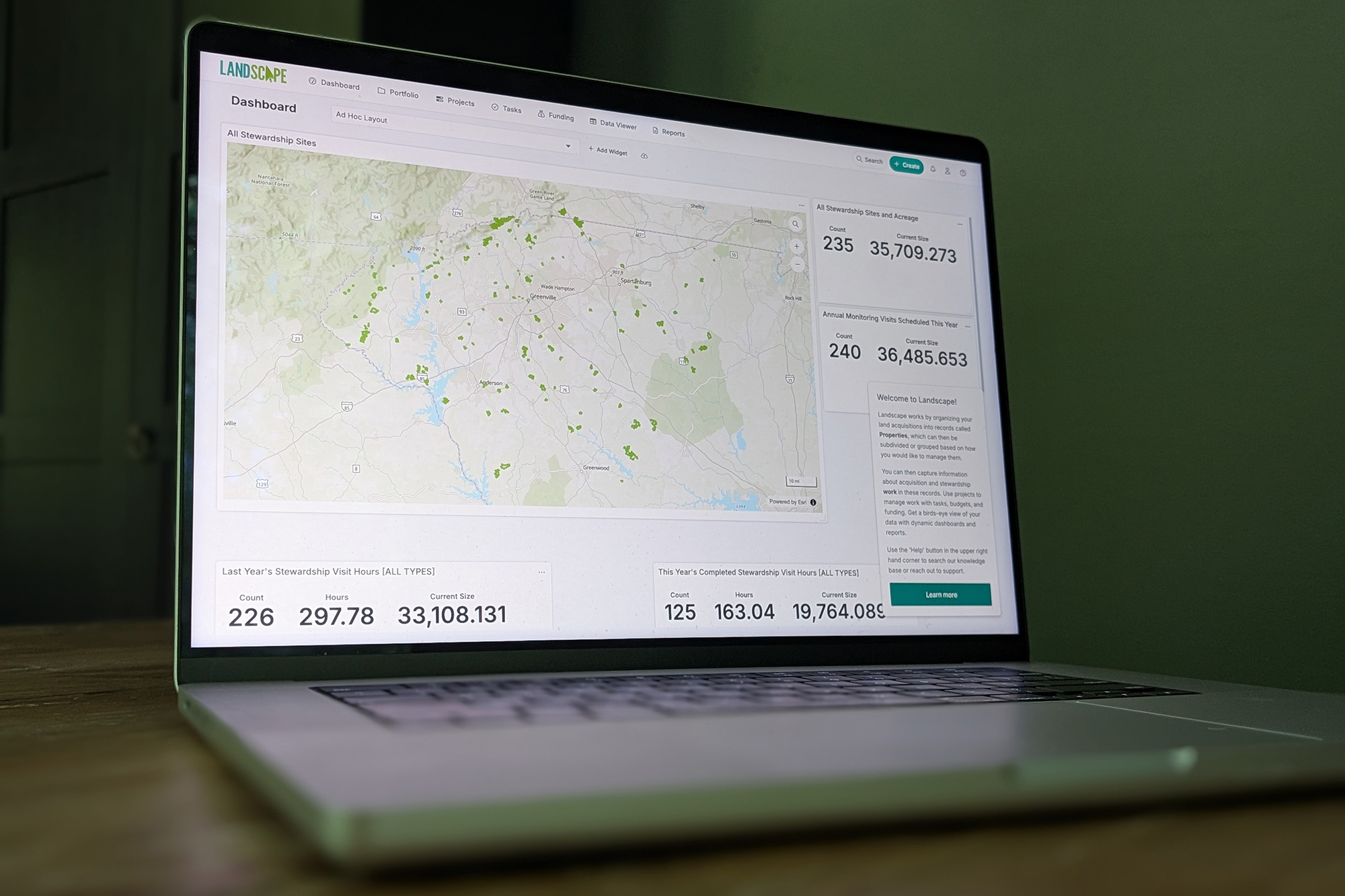 Built for land trusts by former land trust employees, Landscape helps us keep the complex and unique information for each property in one location.