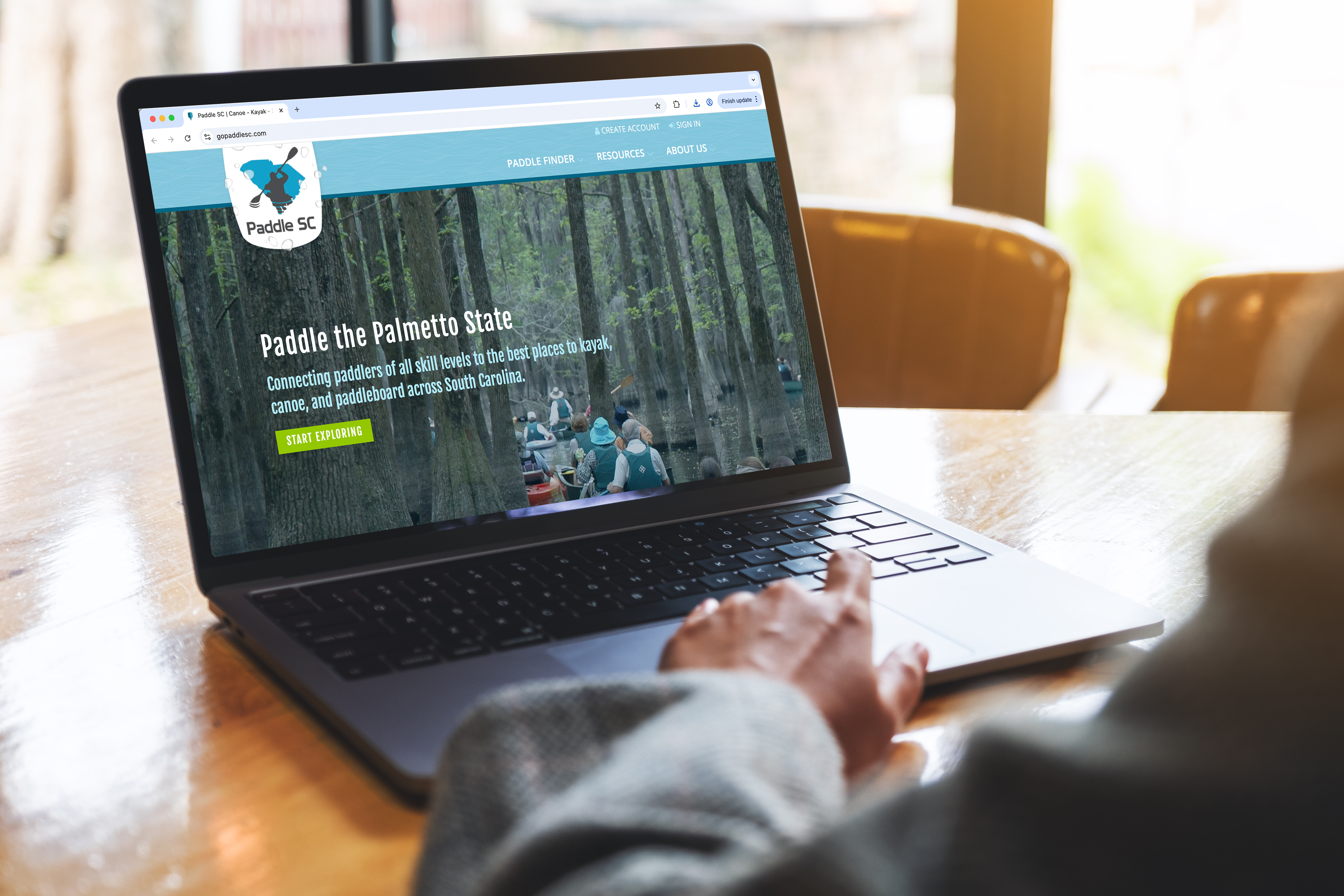 Computer on Paddle SC Website