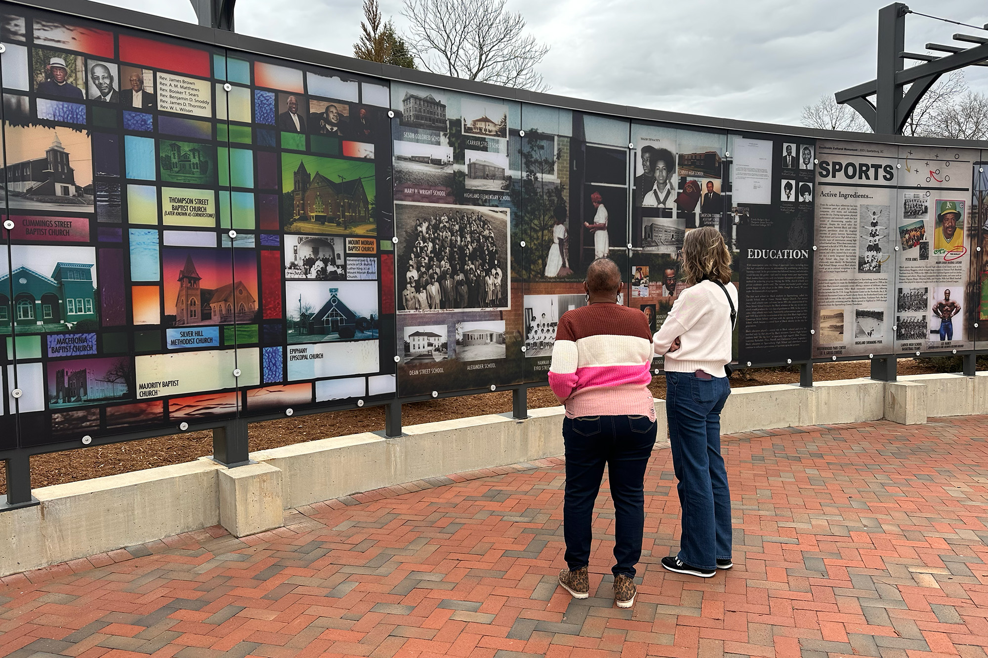 Members of UF's Development team take in the sights and stories at the Southernside Cultural Monument