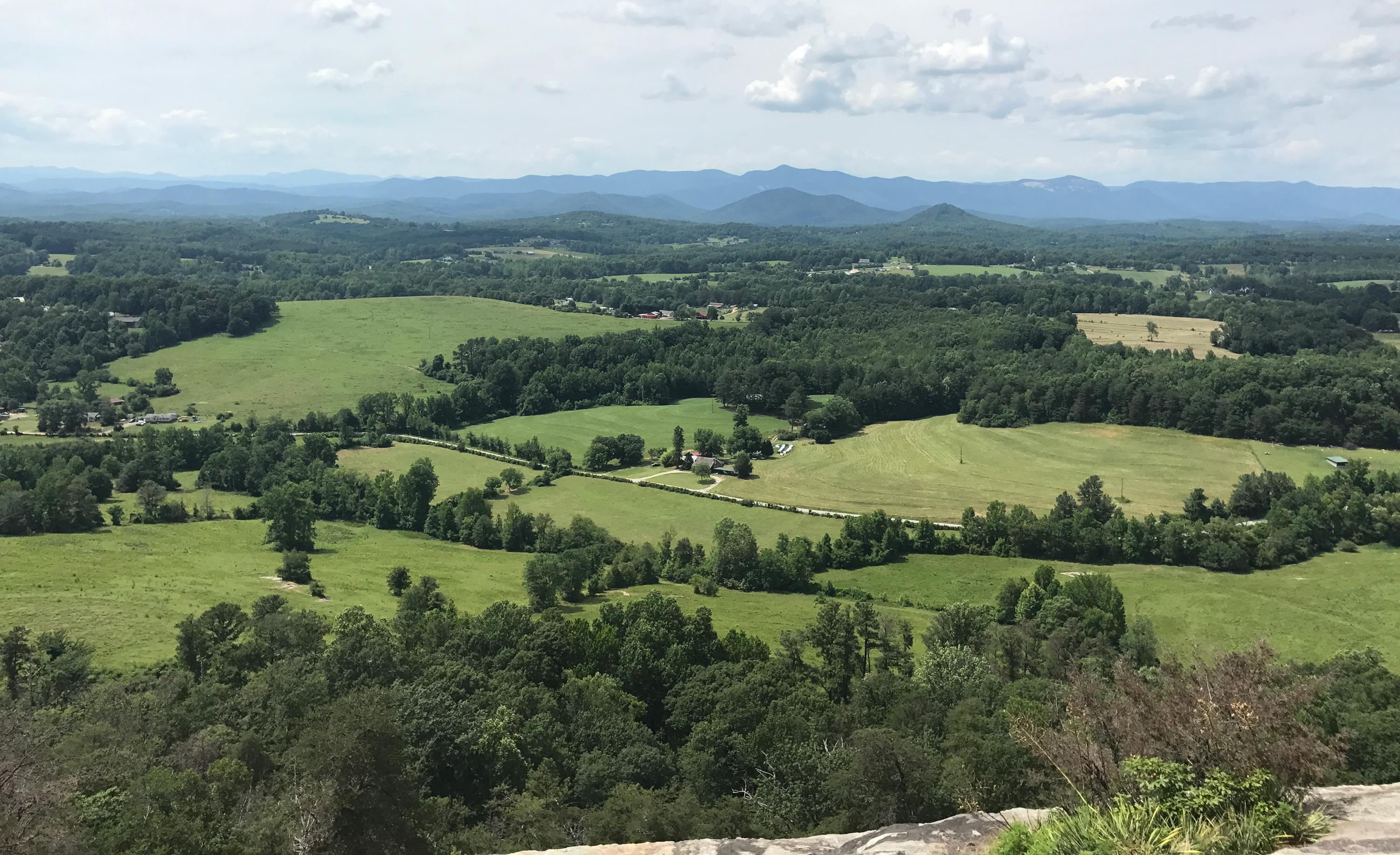 View from the summit of Glassy Mountain in Pickens County